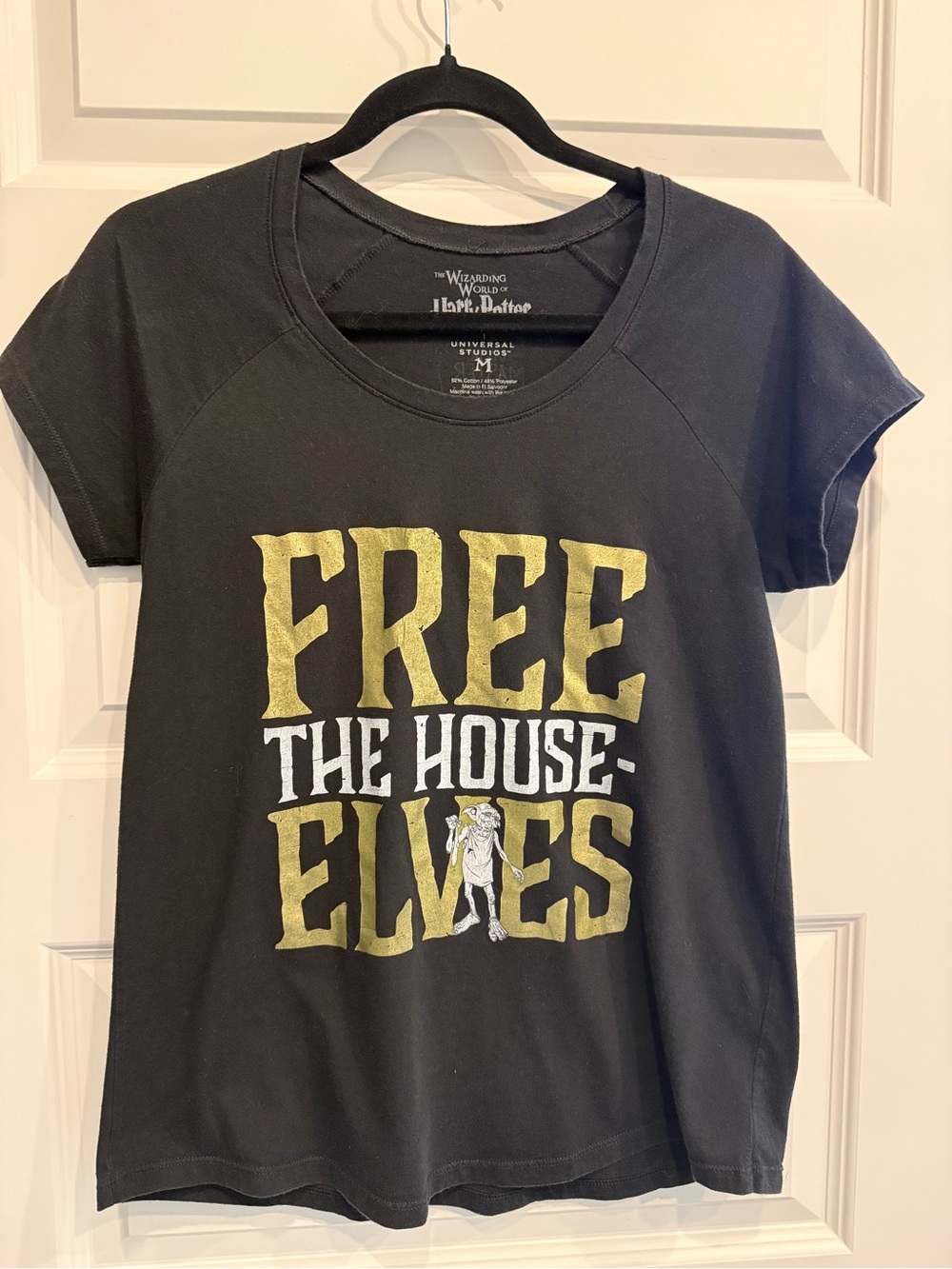 Harry Potter 'FREE THE HOUSE-ELVES' Black Graphic Tee